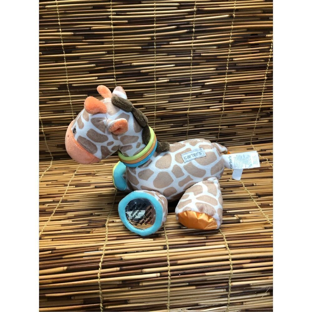Carter's Giraffe Stuffed Plush Rattle Mirror